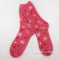 Pink snow winter cosy socks